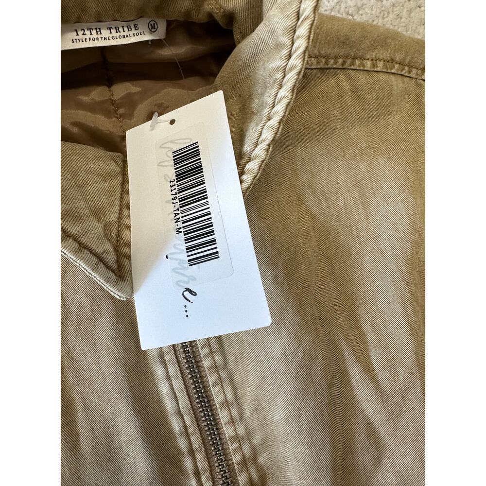 NWT* 12th Tribe Oversized Canvas Bomber Jacket Medium - Picture 5 of 8